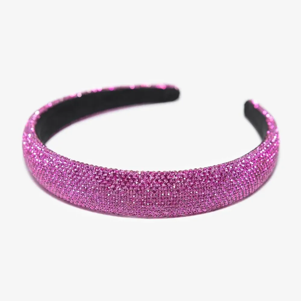 Pink Rhinestone Headband Hair Accessory For‎ Women - Picture 3 of 3